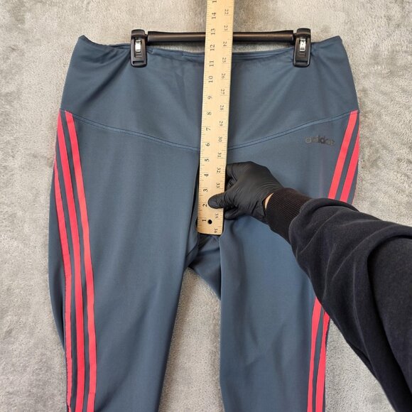 Adidas Pants Womens 3X Gray AEROREADY Leggings Three Stripes Athletic Training - Picture 3 of 12